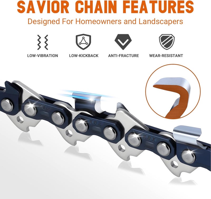 Savior 3Pcs 16 Inch Chainsaw Chain .325" Pitch .063" Gauge 62 Drive Links 26RM3 62 Replacement 3689 005 0062, Fits STIHL 021 025 MS230 MS241 MS250 MS251, L62 - Image 3